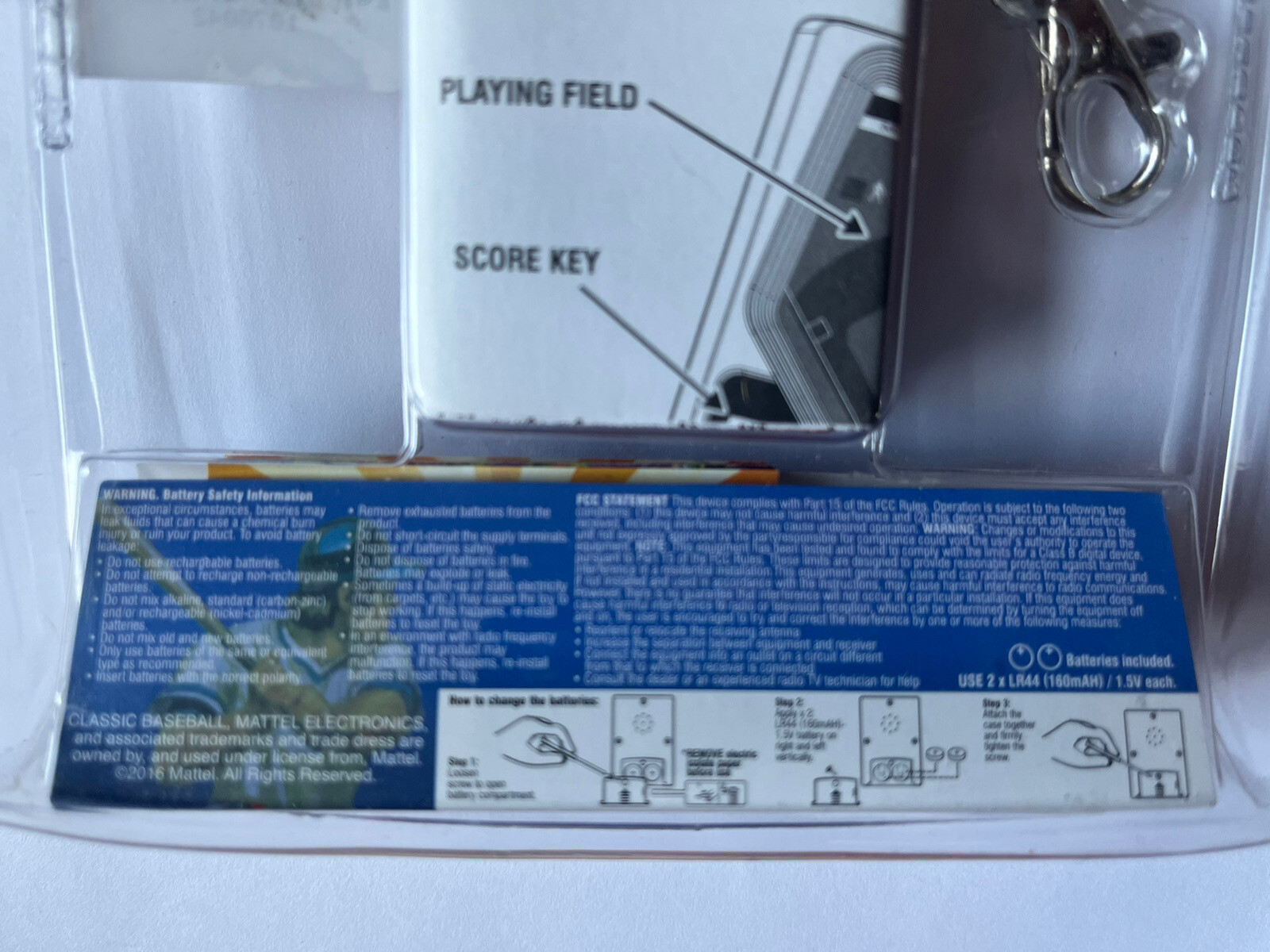 Mattel Electronics Hand Held Classic Baseball Game By Basic Fun 2016 (BRAND NEW)