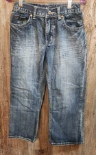 Flypaper Size 8 Blue Youth Boys Girls Straight Denim Jeans Whisker style rodeo