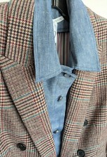 VERONICA BEARD Dickey Jacket Insert Women Blue Silver Button SLATE Denim NWT