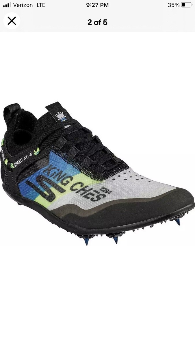 Skechers GOrun Speed XC-S Ultra Black/Blue Track spikes 3 Performa Men’s Sz 12 Skechers GOrun Speed XC-S Ultra Black/Blue Track spikes 3 Performa Men’s Sz 12