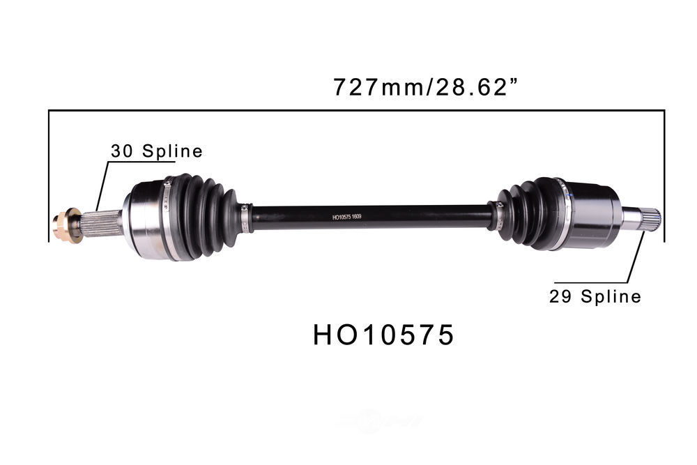 SurTrack HO-8045 CV Axle Shaft - New Replacement With Hardware & Grease, Lifetime Warranty