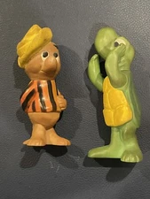 VTG. 1969 Pogo Possum And Tortoise 4" Vinyl Figures