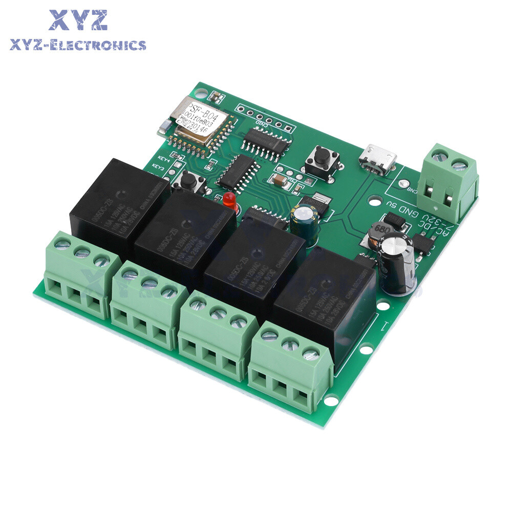 DC 5-32V 4 Channel  WiFi Wireless Delay Relay Switch Remote Control Smart APP US