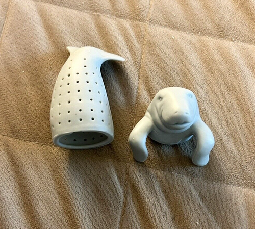 ๐ซ Novelty Silicone Fred Manatee Tea Infuser Hangs on Edge of Cup 4.5โ Length - Picture 8 of 8