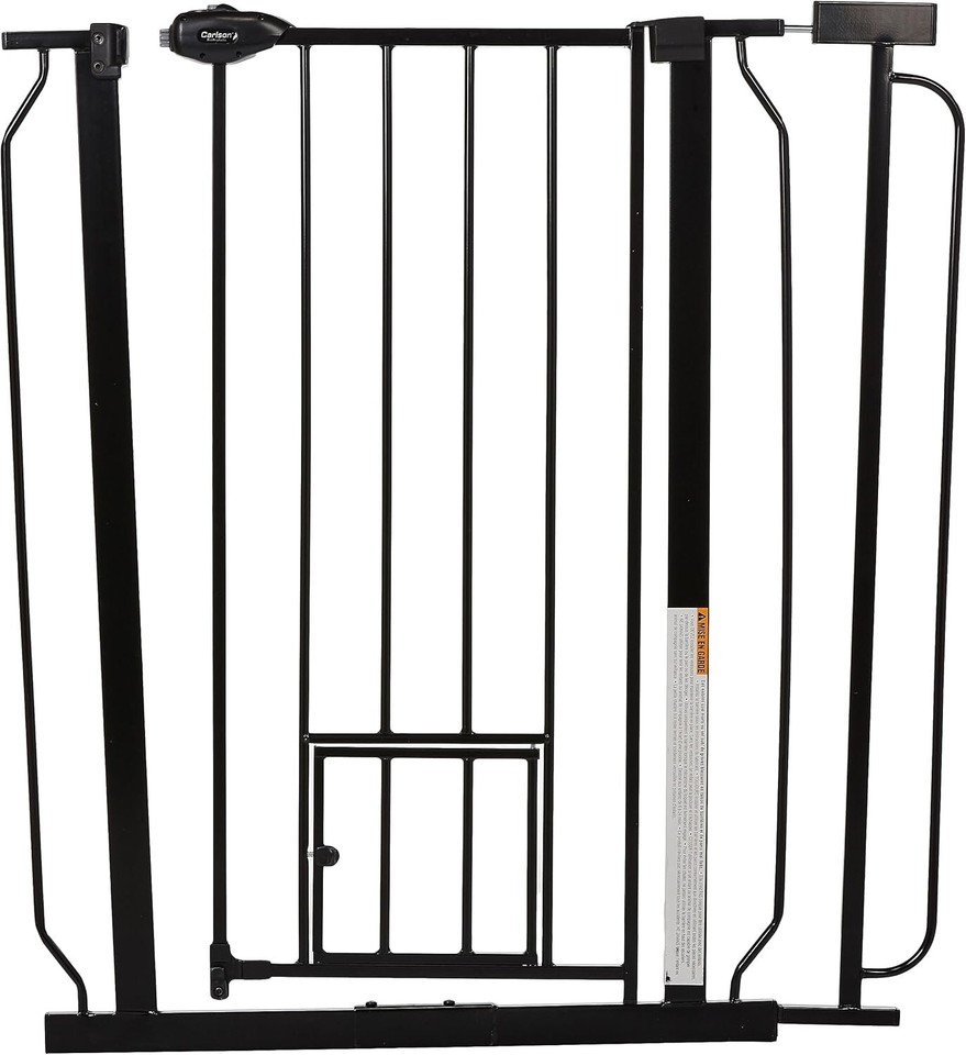 Carlson Extra Tall Walk Through Pet Gate with Small Pet Door, Includes