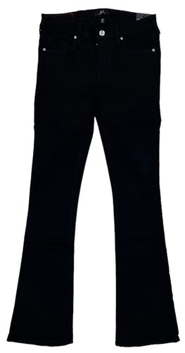 True Religion Women's Becca Crystal Studs Bootcut Stretch Jeans in Black Rinse - Picture 9 of 9