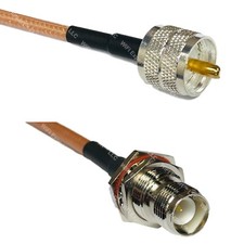 RG400 PL259 UHF Male to RP-TNC FEMALE BULKHEAD RF Cable FAST-SHIP LOT