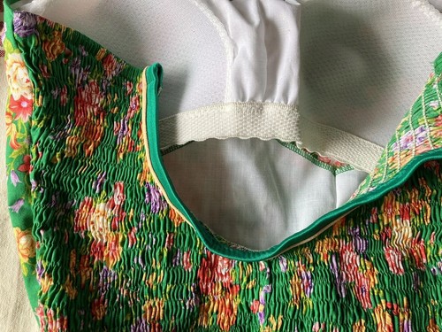 VTG 1970’s De Weese Design Cotton Floral Midi Sundress Swimwear Hollywood Beachy - Picture 12 of 21