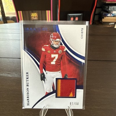 2025 Immaculate Collection Harrison Butker Patch /50 7/50 Jersey match