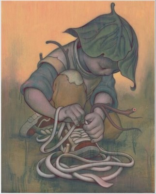 James Jean Schnürung großes Poster ungerahmt