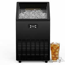 Commercial Ice Maker 100-lb Ice Per day Cubed Black,Auto-Cleaning,ETL/NSF