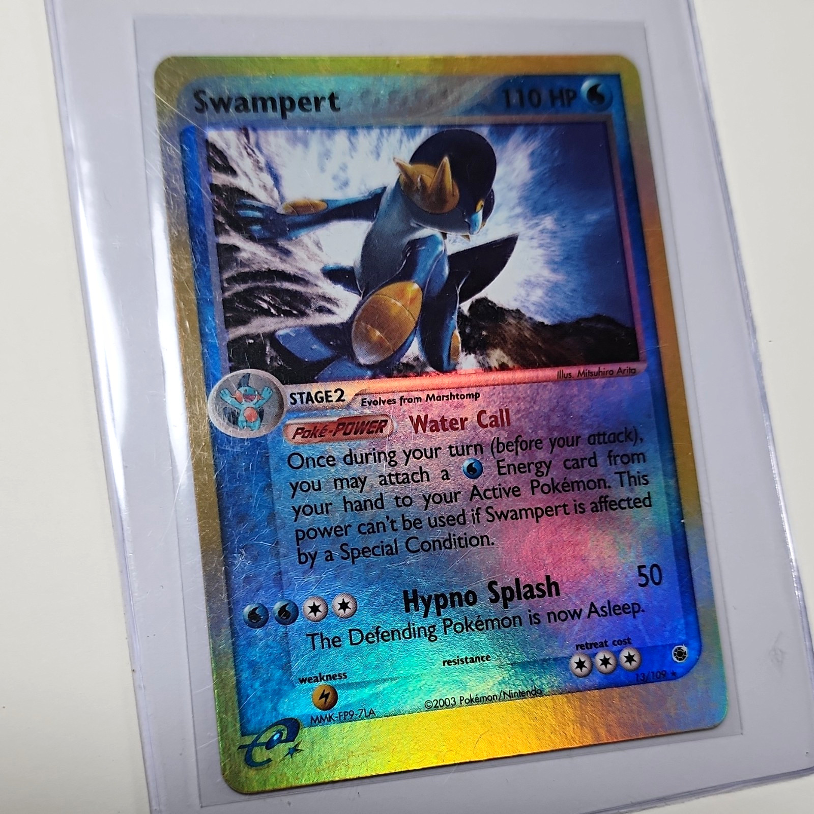 Pokemon TCG Swampert 13/109 EX Ruby & Sapphire Reverse Holo Rare English 2003