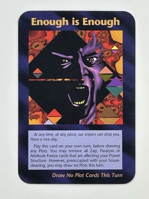 イルミナティカード Enough is Enough （トランプ） 1995 Illuminati New World Order Card Game Donald Trump ENOUGH IS