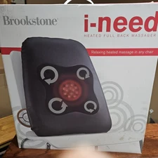 Brookstone iNeed More Lumbar Massager Full Back Massage Chair Cushion