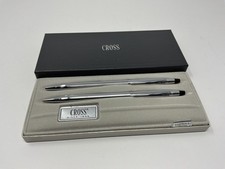 Cross Classic Century Set Ballpoint  Pencil Pen Chrome With Black Trim