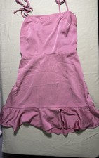 Express Ruffle Cami Fit Tie Straps and Flare Light Pink Womens Dress M