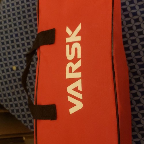 VARSK Red Handheld Bagless Car Vacuum with Digital Display and Car Adapter