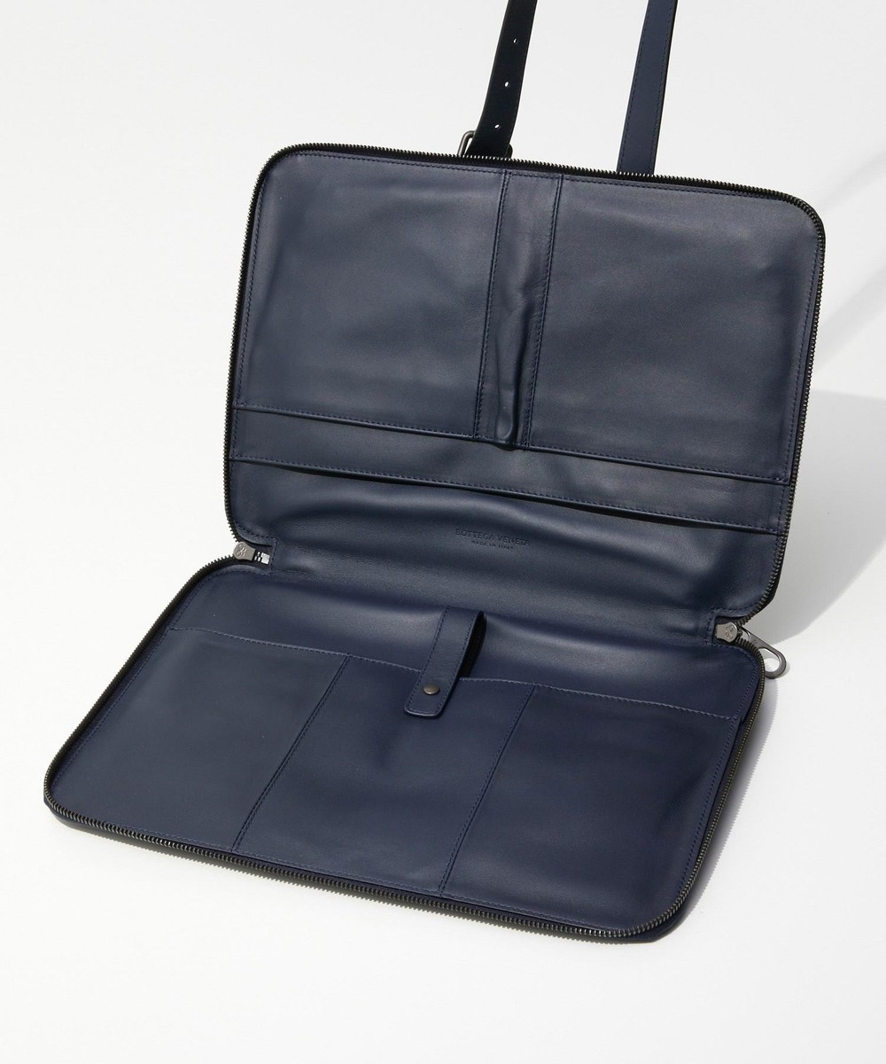 Bottega Veneta Men's Business Briefcase Bag in Intrecciato Leather