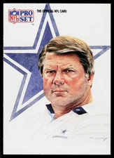 Jimmy Johnson, 1991 Pro Set, #405, Dallas Cowboys,