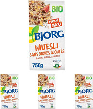 - Muesli Bio Sans Sucres Ajoutés - Raisin, Figue, Abricot - Aux Céréales Complèt