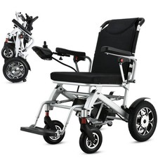 500W Dual Motor Foldable Electric Wheelchair Portable Lightweight 12Ah 15 Miles