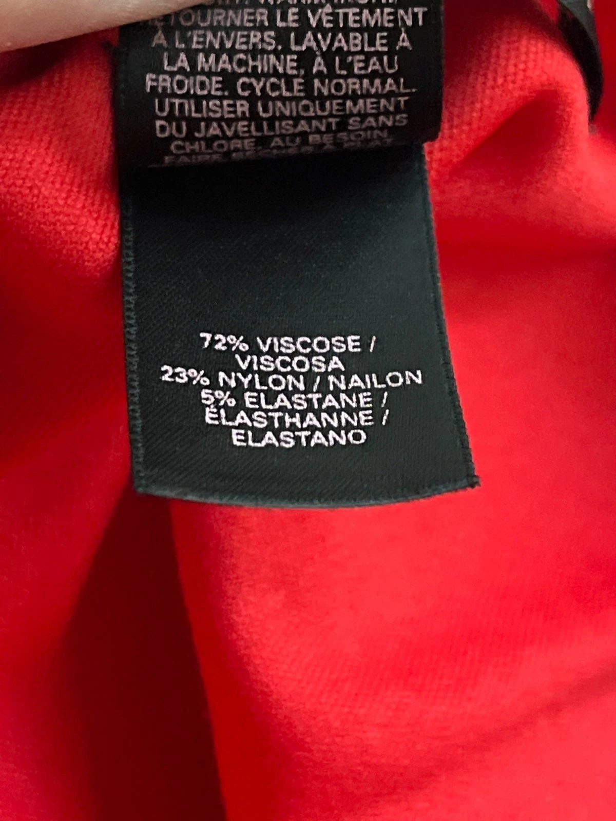 UNDERCOVER Abito tubino Victorias Secret rosso manica ad aletta taglia 4 elasticizzato