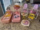 Mattel Barbie Furniture & Accessories Lot Vintage Rockers Bedroom Kitchen More