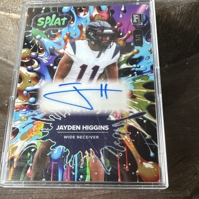 Wild Card Jayden Higgins Splat Rookie Hard Signed Auto 1/1
