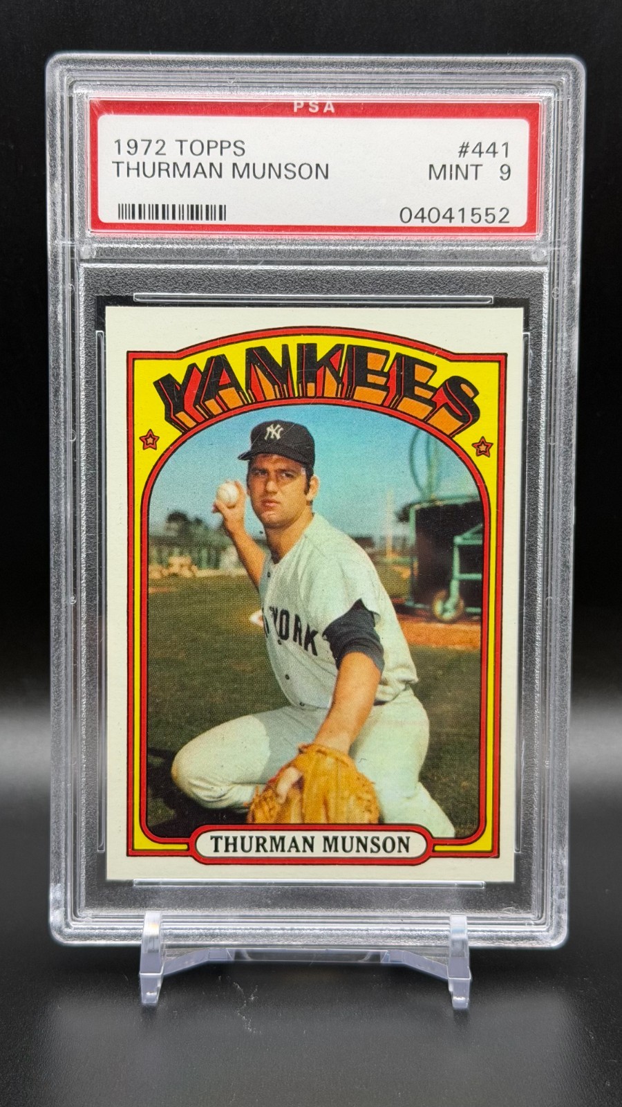 1972 Topps #441 - Thurman Munson New York Yankees PSA 9