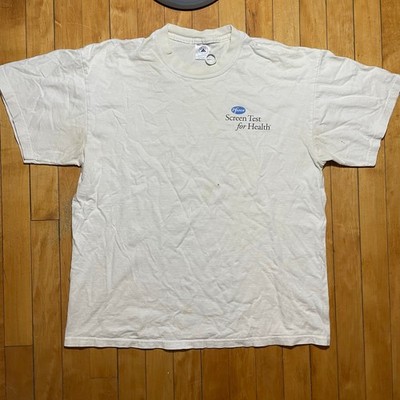 Vtg 90s Pfizer Screen Test Fad Shirt Large Pharmacy Doctor Vaccine 