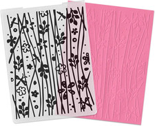 3-D Textured Impressions Background Embossing Folder, Flower and Branches Patter