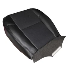 Driver or Passenger Bottom Leather Seat Cover Perforated Black Compatible with 