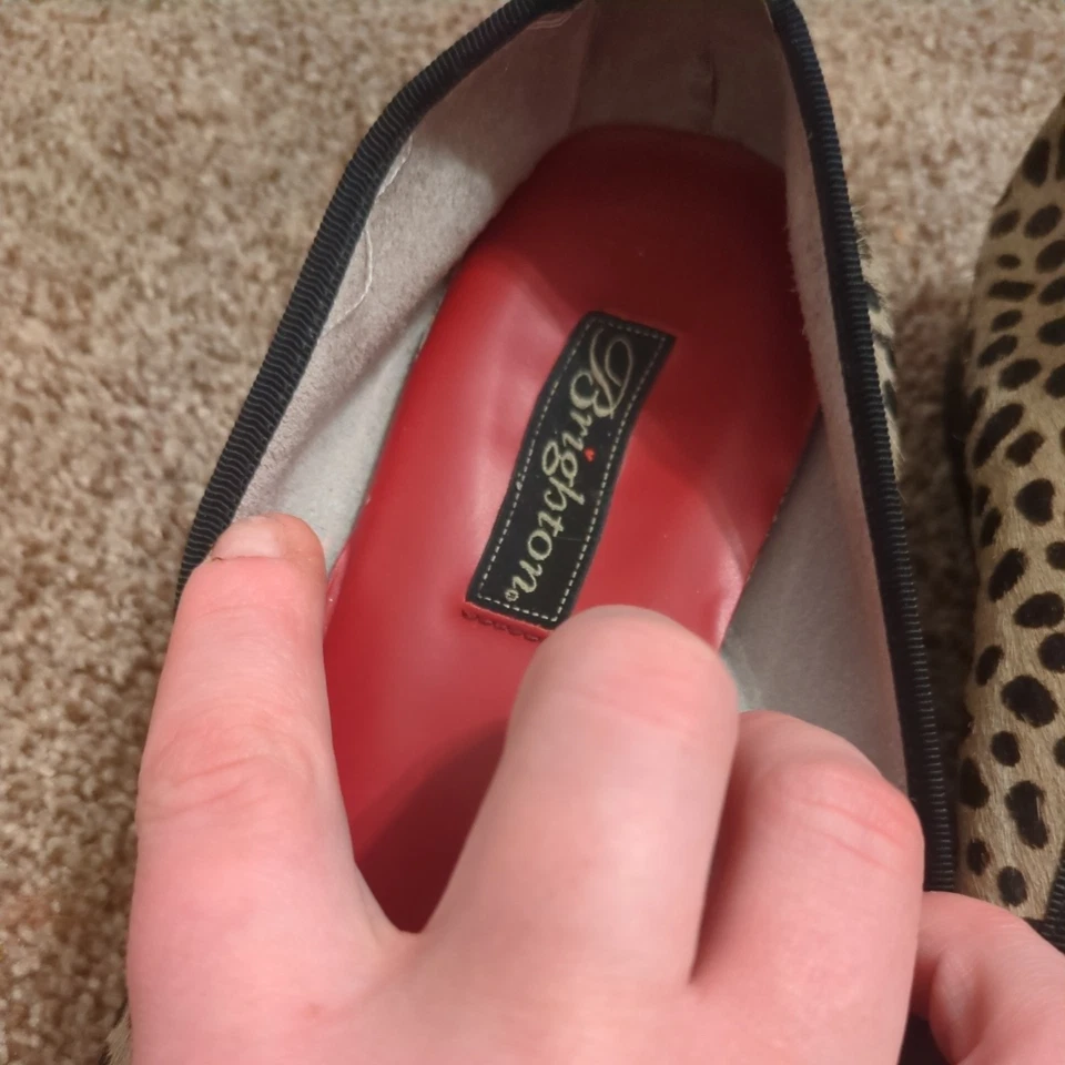 Planos de ballet de pelo de pony con estampado de leopardo para bebé Brighton talla 10M Foto 3 de 4