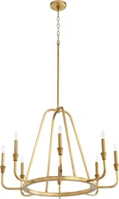 Quorum International 6314-8 Marquee 8 Light 32"W Taper Candle - Gold