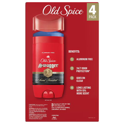 Old Spice Swagger Aluminum Free Deodorant Cedarwood for Men, 3oz
