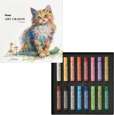 Pentel Art Crayon 16 Color Set Artist Crayons for Oil Painting Effect
