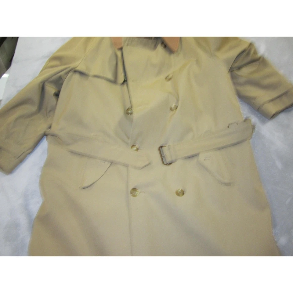 Marshall поле Тренч мужской 46 длиной желтовато-коричневый подпоясанный шерсти вкладыш сделано в США - Изображение 4 из 4