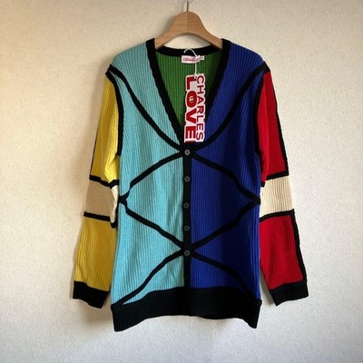 CHARLES JEFFREY LOVERBOY Multi Color Block Cardigan Size L