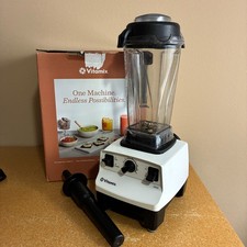 Vitamix 5200 Blender White 64oz Motor Container Tamper Parts Only Won't Run