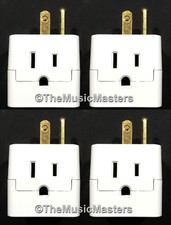4X CUBE Tap 3 Outlet Wall Plug Triple Power Splitter Electric Adapter UL Listed