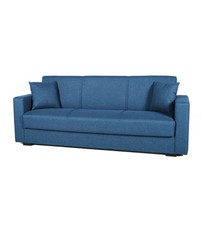 DIVANO LETTO "AFRODITE" 3 POSTI IN TESSUTO BLU 212X80X87 CM