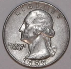 1959-D Washington Quarter - Very Fine - #2571EA