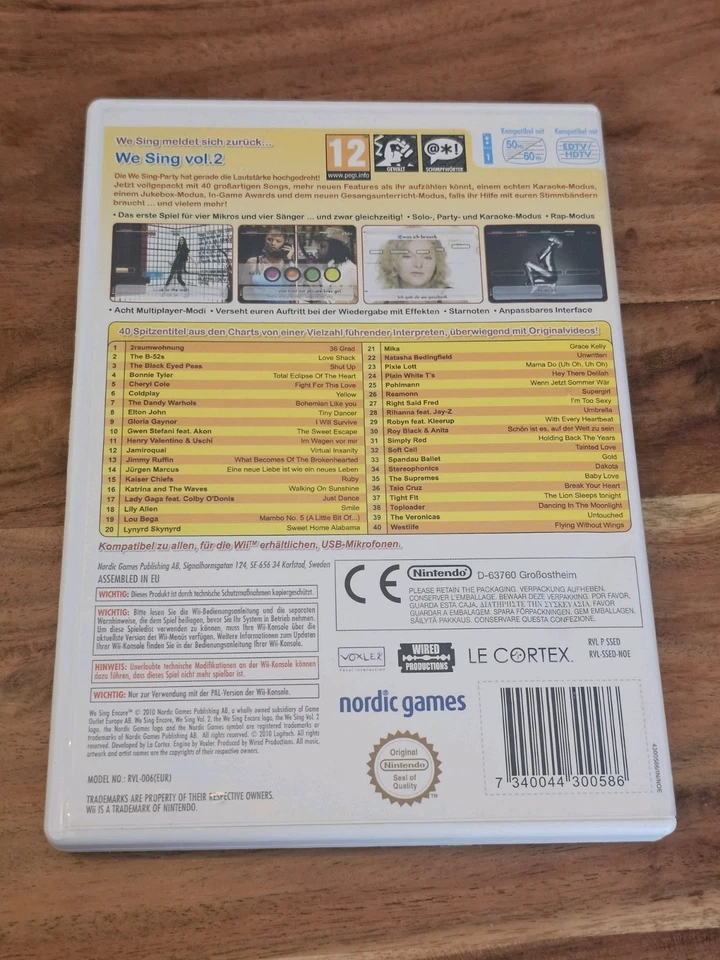 Nintendo Wii Spiel We Sing Vol 2 mit 2 x  Mikrofone Mikro Mikrofon Mikros - Bild 3 von 3