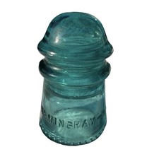 Hemingray-9 Aqua Glass Insulator Made In USA No Patent Date 1934-1940