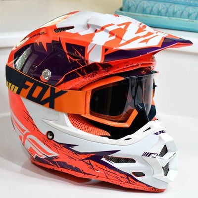 Fly Racing F2 Carbon MIPS Helmet Size Large With Fox Racing Goggles NEW