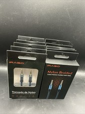  Lot Of 10 3.5Mm Nylon Braided Aux Cable 3FT, Audio Auxiliary Input Adapter Blue