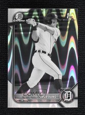 2022 Bowman Draft Chrome Black & White RayWave Refractor Jace Jung #BDC-15 0y9e