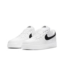 Nike Air Force 1 '07 White Black Leather Low Top Casual Sneakers