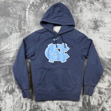 Nike Hoodie Mens Small Navy UNC Tar Heels North Carolina Pullover Sweatshirt