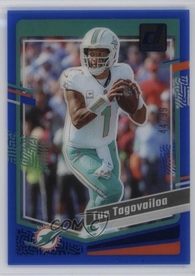 2023 Panini Clearly Donruss Blue 44/99 Tua Tagovailoa #31 1cz3